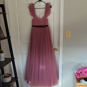 Love Shack Fancy Macron Tulle Gown Berry Blush Size 6